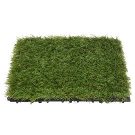 Plăci de iarbă artificială, 11 buc, verde, 30x30 cm, 5 image