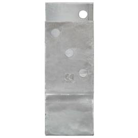 Ancore de gard, 6 buc., argintiu, 12x6x15 cm, oțel galvanizat, 4 image