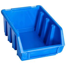 Cutii de depozitare stivuibile, 20 buc., albastru, plastic, 3 image