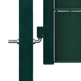 Poartă de gard, verde, 100x101 cm, pvc și oțel, 3 image