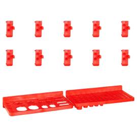 Set cutii depozitare 29 piese cu panouri de perete, roșu&negru, 4 image