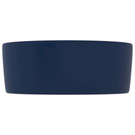 Chiuvetă baie lux albastru închis mat 40x15 cm ceramică rotund, 4 image