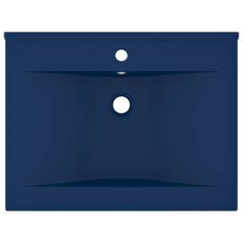 Chiuvetă baie lux orificiu robinet albastru 60x46 cm ceramică, 3 image
