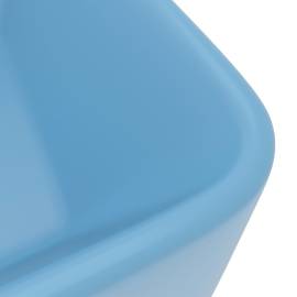 Chiuvetă de baie lux albastru deschis mat 41x30x12 cm ceramică, 5 image