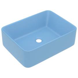 Chiuvetă de baie lux albastru deschis mat 41x30x12 cm ceramică, 2 image
