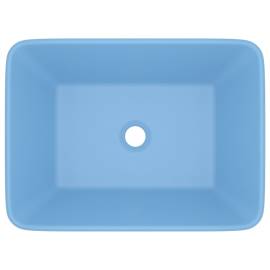 Chiuvetă de baie lux albastru deschis mat 41x30x12 cm ceramică, 3 image