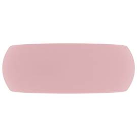 Chiuvetă de baie lux roz mat 40x15 cm ceramică rotund, 4 image