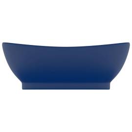 Chiuvetă lux preaplin albastru mat 58,5x39 cm ceramică oval, 3 image
