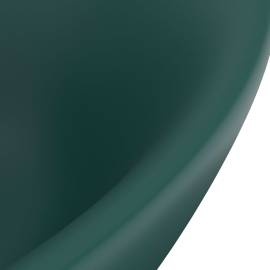 Chiuvetă lux preaplin verde închis mat 58,5x39 cm ceramică oval, 5 image