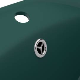 Chiuvetă lux preaplin verde închis mat 58,5x39 cm ceramică oval, 6 image