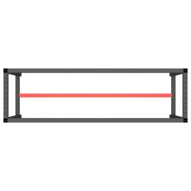 Cadru banc de lucru, negru mat/roșu mat, 170x50x79 cm, metal, 5 image