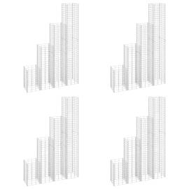 Straturi înălțate gabioane 16 buc 30x30x50/100/150/200 cm fier, 2 image