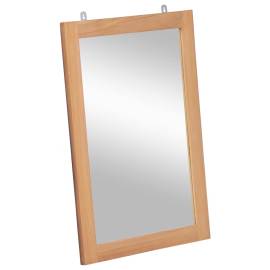Oglindă de perete, 50 x 70 cm, lemn masiv de tec, 2 image