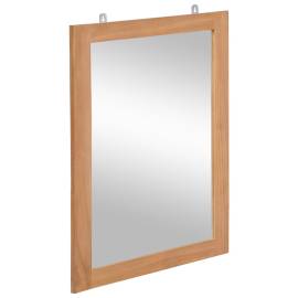 Oglindă de perete, 50 x 70 cm, lemn masiv de tec, 3 image
