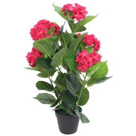 Hortensie artificială cu ghiveci 60 cm, roșie