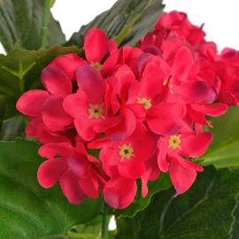 Hortensie artificială cu ghiveci 60 cm, roșie, 2 image