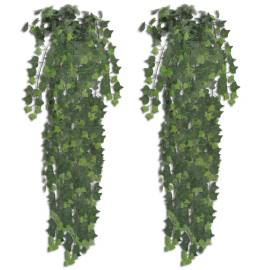 Iederă verde artificială, 2 tufe, 90 cm