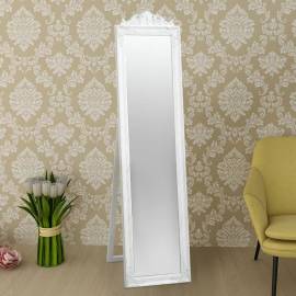 Oglindă în stil baroc independentă, alb, 160 x 40 cm, 2 image