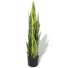 Plantă artificială limba-soacrei cu ghiveci, 90 cm, verde