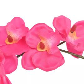 Plantă artificială orhidee cu ghiveci, 30 cm, roșu, 2 image
