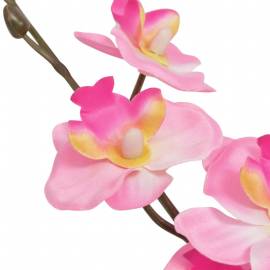 Plantă artificială orhidee cu ghiveci, 30 cm, roz, 2 image