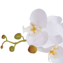 Plantă artificială orhidee cu ghiveci, 65 cm, alb, 2 image
