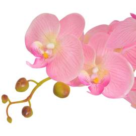 Plantă artificială orhidee cu ghiveci, 65 cm, roz, 2 image