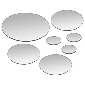 Set oglindă de perete, 7 piese, sticlă, rotundă, 4 image