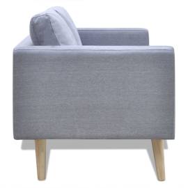 Canapea cu 2 locuri, material textil, gri deschis, 2 image