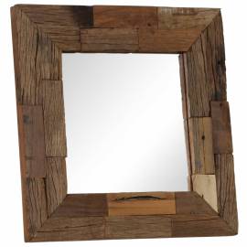 Oglindă, 50 x 50 cm, lemn masiv reciclat, 8 image