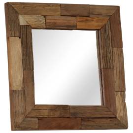 Oglindă, 50 x 50 cm, lemn masiv reciclat, 10 image