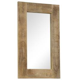 Oglindă, lemn masiv de mango, 50 x 80 cm, 2 image