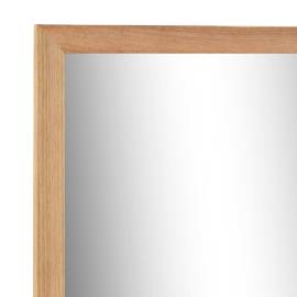 Oglindă de baie, 60 x 12 x 62 cm, lemn masiv de nuc, 5 image