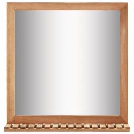 Oglindă de baie, 60 x 12 x 62 cm, lemn masiv de nuc, 2 image