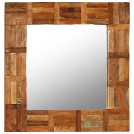 Oglindă de perete, 60 x 60 cm, lemn masiv reciclat, 3 image