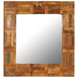 Oglindă de perete, 60 x 60 cm, lemn masiv reciclat, 9 image