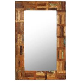 Oglindă de perete, 60 x 90 cm, lemn masiv reciclat, 8 image