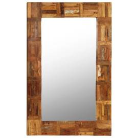 Oglindă de perete, 60 x 90 cm, lemn masiv reciclat, 9 image