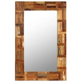 Oglindă de perete, 60 x 90 cm, lemn masiv reciclat, 10 image