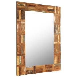 Oglindă de perete, 60 x 90 cm, lemn masiv reciclat, 2 image