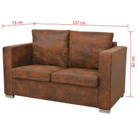 Canapea cu 2 locuri, 137 x 73 x 82 cm, velur, 5 image