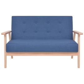 Canapea cu 2 locuri, albastru, material textil, 3 image