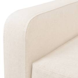 Canapea cu 2 locuri, material textil, alb crem, 5 image
