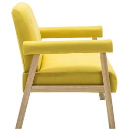 Canapea cu 2 locuri, material textil, galben, 5 image
