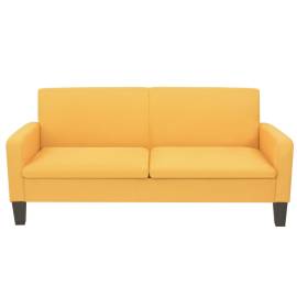 Canapea cu 3 locuri, 180 x 65 x 76 cm, galben, 2 image