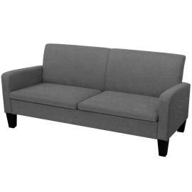 Canapea cu 3 locuri, 180 x 65 x 76 cm, gri închis