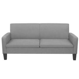 Canapea cu 3 locuri, 180 x 65 x 76 cm, gri deschis, 2 image