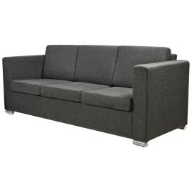 Canapea cu 3 locuri, gri închis, material textil, 2 image