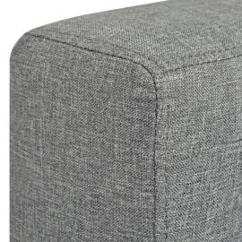 Canapea cu 3 locuri, gri deschis, material textil, 6 image