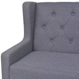 Canapea cu 3 locuri, material textil, gri, 4 image